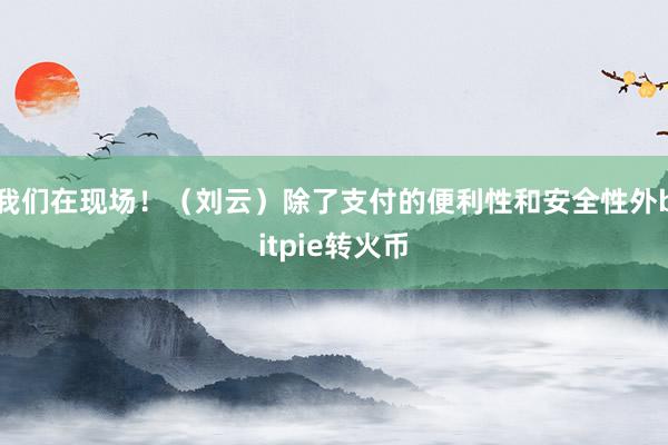 我们在现场！（刘云）除了支付的便利性和安全性外bitpie转火币