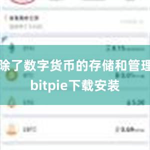 除了数字货币的存储和管理bitpie下载安装