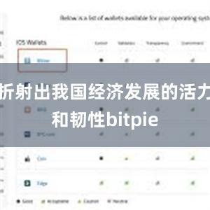 折射出我国经济发展的活力和韧性bitpie