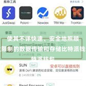 使其不详快速、安全地照顾大限制的数据传输和存储比特派钱包